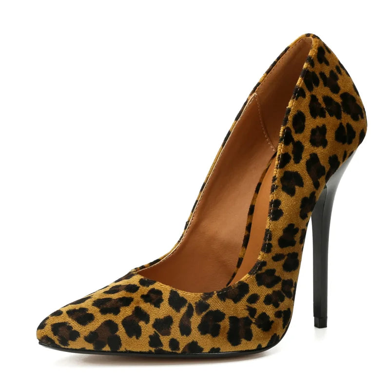 Sexy Extreme High Heels Pumps Women Shoes Large Size 45 Point toe Black Red Heeled Autumn Office Party Wedding Shoes Female