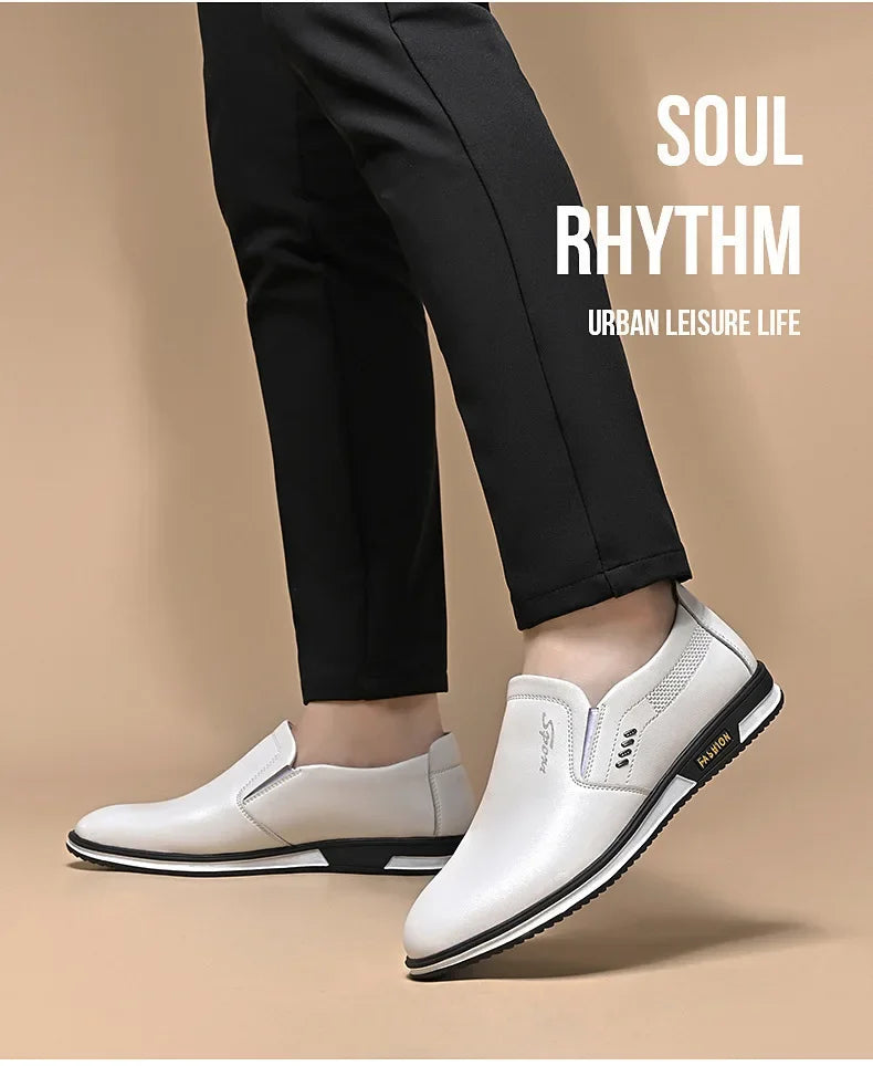 Leather Shoes Men Loafers Shoes 2026 Spring Summer Men Breathable Outdoor Casual Footwear Business Formal Single Shoes Sneakers