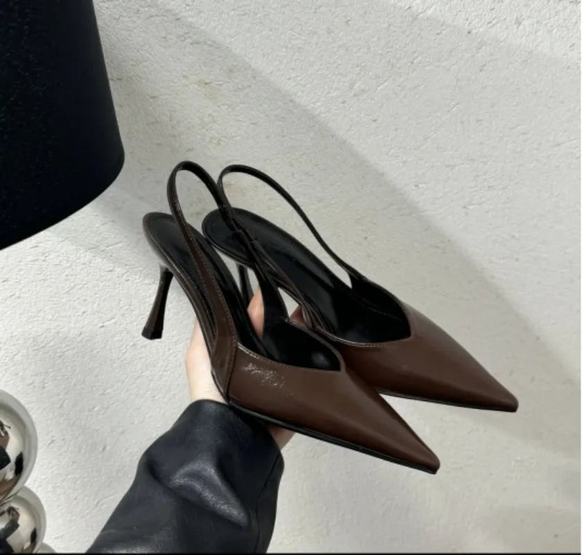 High Heeled Sandals Women Pointed Toe Elegant Shoes Sexy Fashion Pumps 2025 New Luxury Designer Brand Dress Zapatillas De Mujer