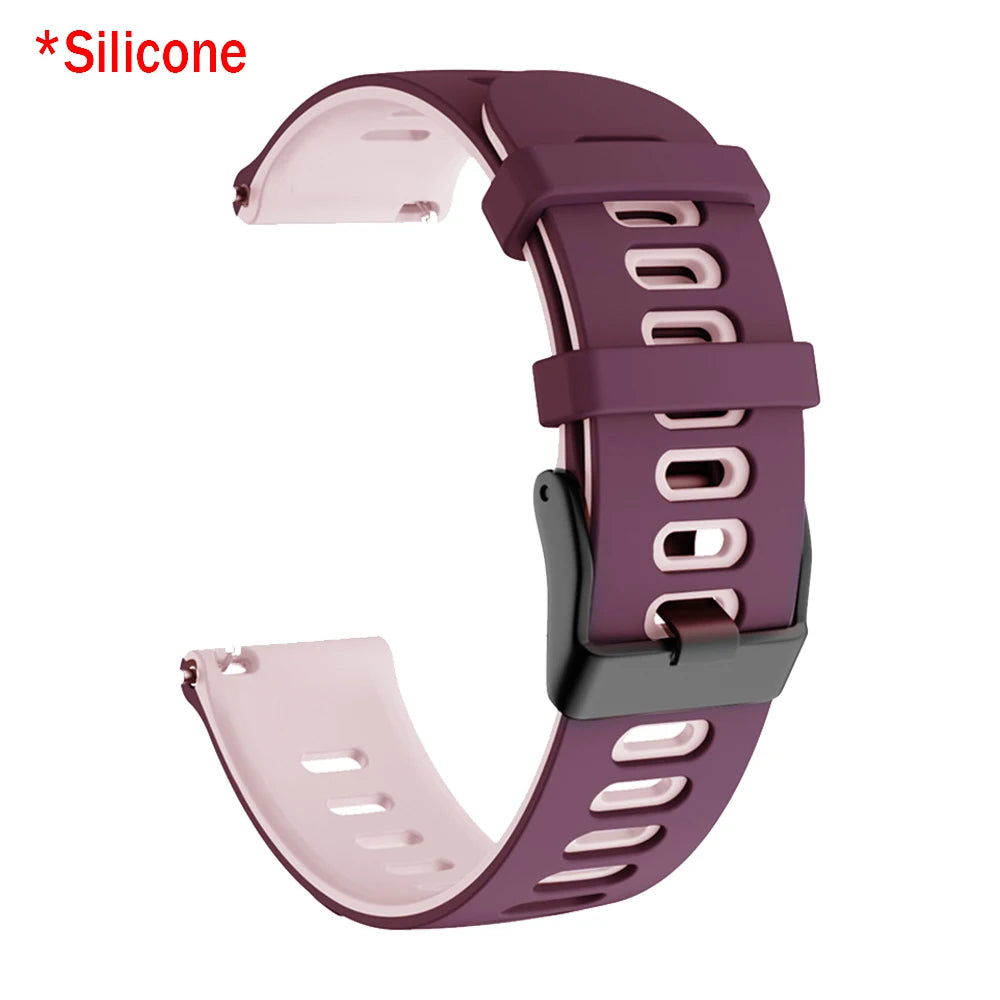 Replace Watchband For Garmin Venu sq 2 3 Vivoactive 4 5 6 Sport Bracelet Forerunner 570 165 265 255Music 20mm/22mm Leather Strap