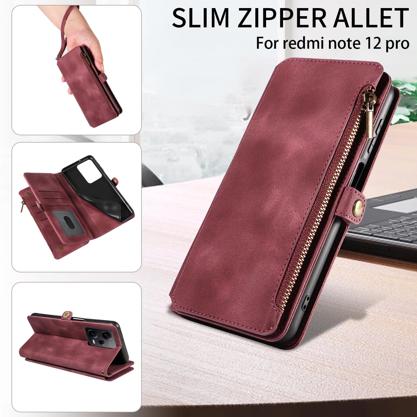 For Xiaomi Redmi Note 15 14 13 15C Poco X7 Pro F5 12 13C 14C 13T 15T Plus 5g Cases 4g Leather Wallet Card Holder Flip Phone Bags