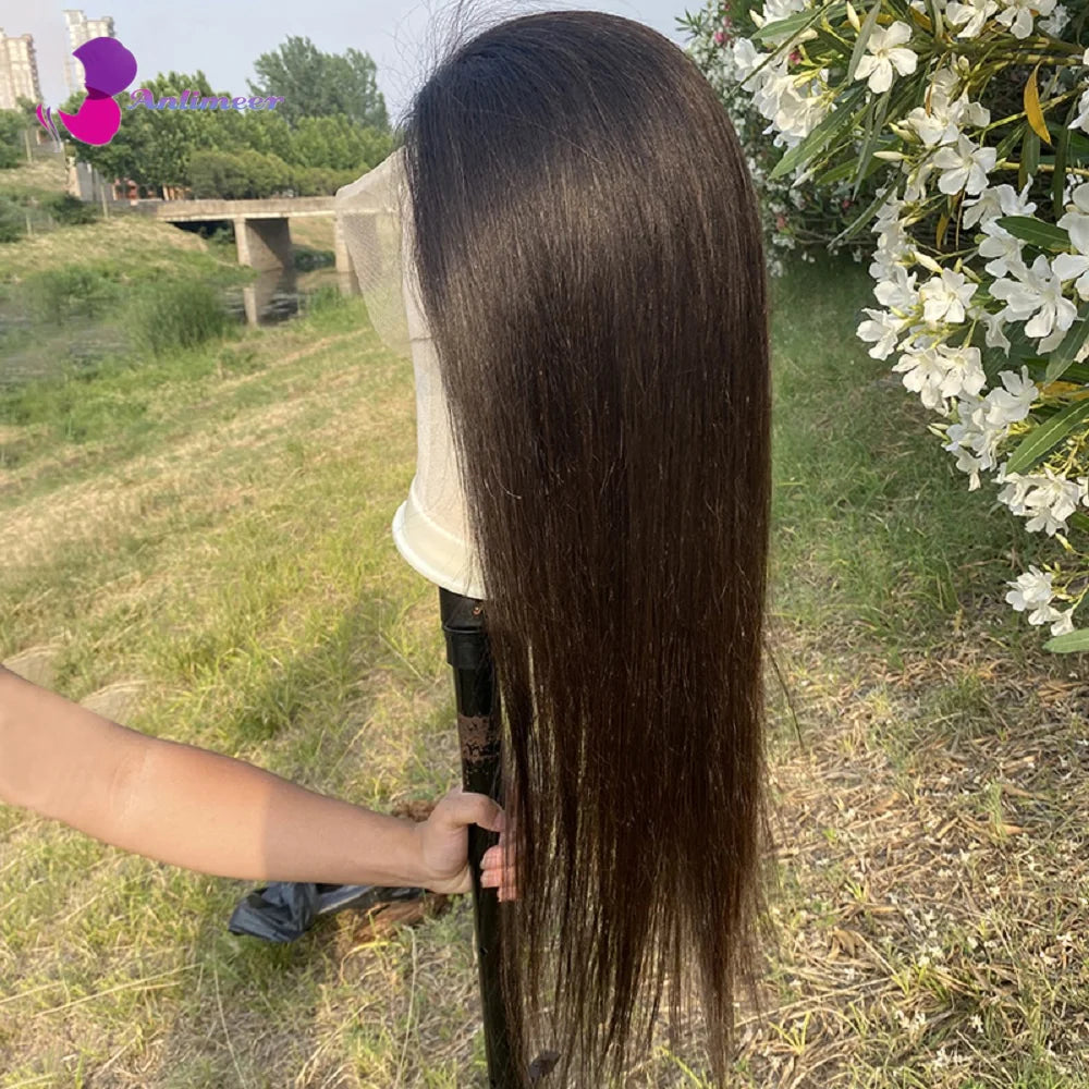 Glueless Silky Straight Human Hair Jet Black Deep Part 13x4 Silk Top Lace Front Wigs Pre Plucked 13x6/360/Full Lace Wigs