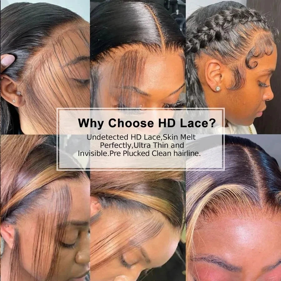 SKINLIKE Invisible HD 5x5 6X6 Lace Closure Only Melt Skin Kinky Curly Hair With 4c Kinky Hairline 13x4 13x6 HD Lace Fronta Only