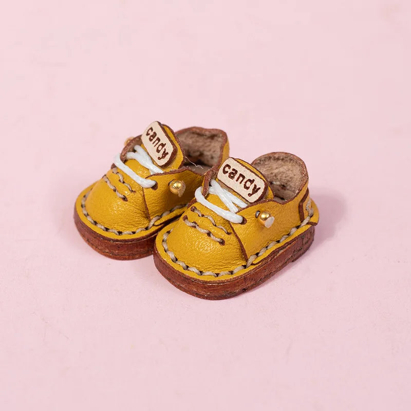 Ob11 Girl Doll Candy Shoes Fashion Holala Cowhide Flat Shoes For Boy, Obitsu11,Body9, Gsc, Ddf, Nendoroids, 1/12bjd Doll Shoes