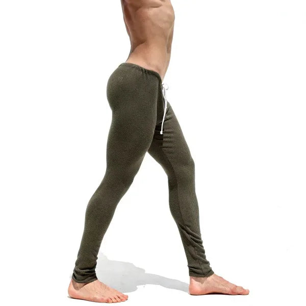 Soft and Comfortable Small Foot Pants Autumn & Winter New Men's Casual Elastic Knitted Pants Mens Slim-fit Elastic Fitness Pants