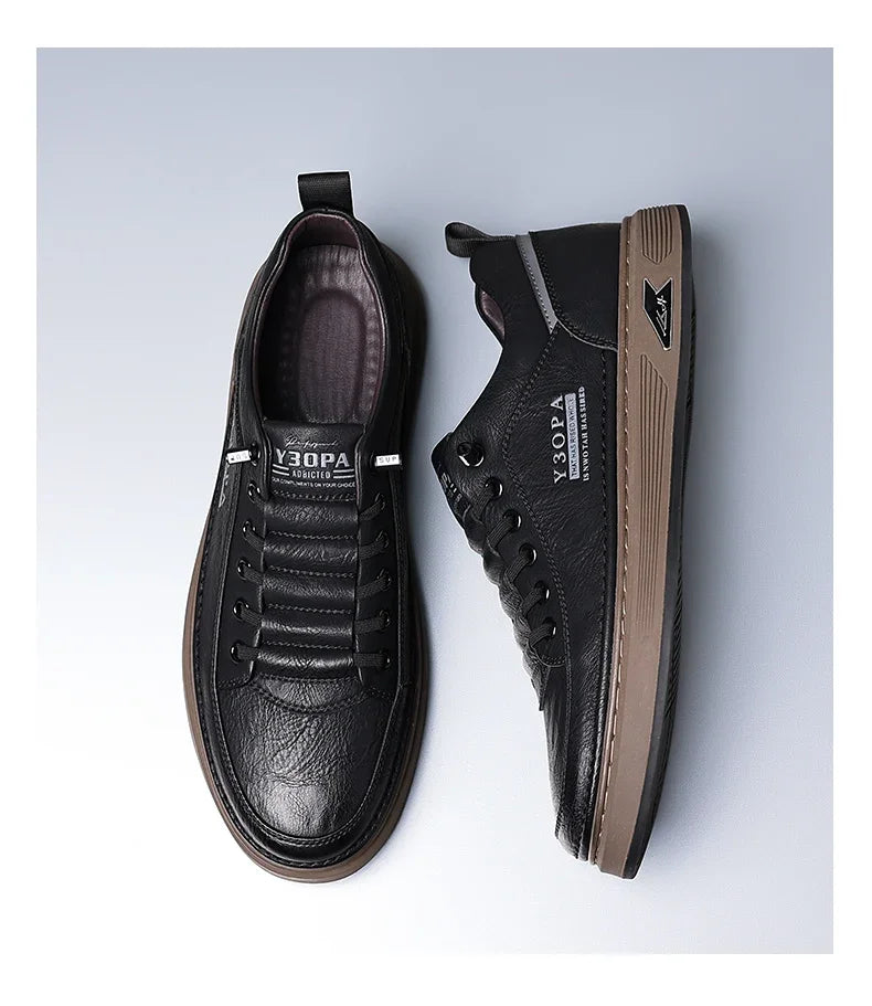 Luxury Casual Business Tennis Loafers Sneakers Moccasins Social Outdoor Fashion Shoes For Men  Men's Genuine Leather Shoes