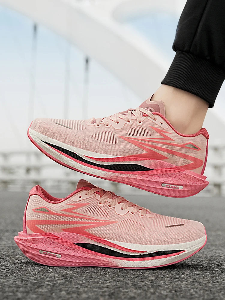 Men Running Shoes New Carbon Board Marathon Sports Shoes Breathable Lightweight Trend Women's  Athletic Sneakers