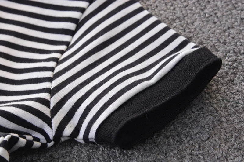 Boys Girls Stripes Sets Summer Kids Short Sleeve Tops+Shorts 2Pcs Children Clothing Suits Fashion Casual Outfits 1-5 Years
