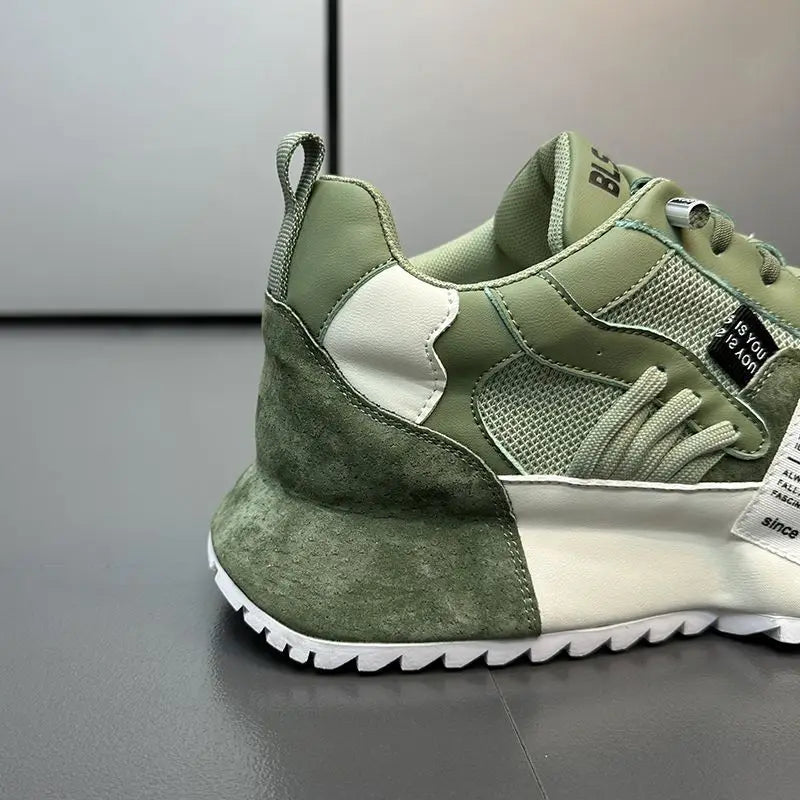 Fashion brand tenis men casual faux leather sneakers male wedged shoes new spring summer breathable trainers man gym run shoes