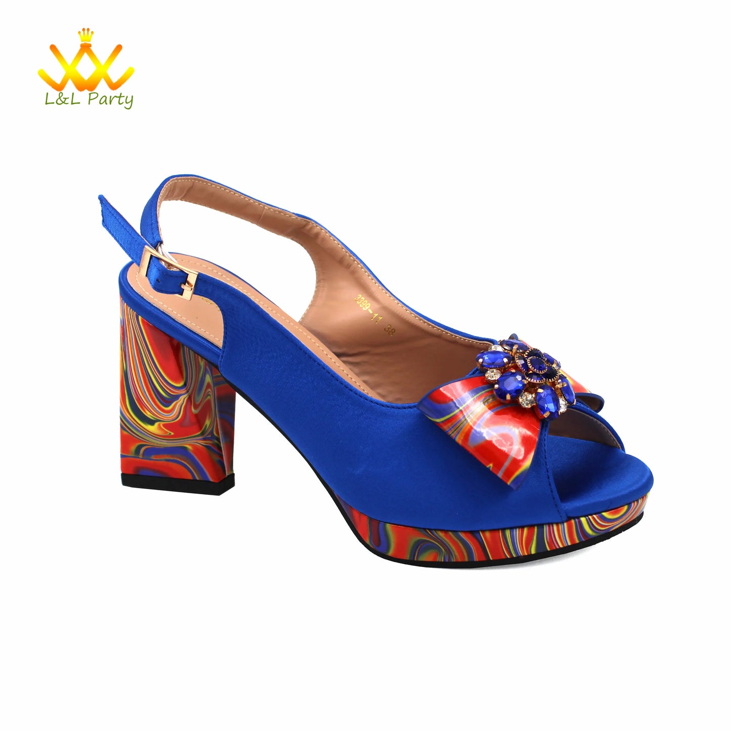 Coffee Color INS Hot Sale New Arrivals 2024 Italian Design Shoes Matching Bag Set Super High Heels Pumps for Garden Party