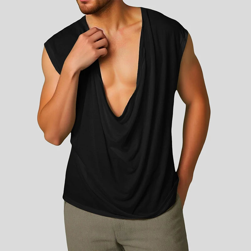 New Summer Men's Skinny Gym Tank Tops Leisure Popular Sleeveless Sportwear Fashion Loose Solid Color Bodybuilding Vest S-2XL
