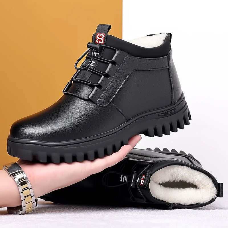 New Men's Thickened Cotton Shoes Winter Cold Resistant Casual Shoes Men's Wool Boots Cotton Shoes Cotton Warm  Boots