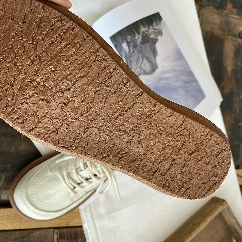 Careaymade-Genuine leather Spring single shoe soft comfortable flat shoes Cow leather low-top flats shoes,vintage women's shoes