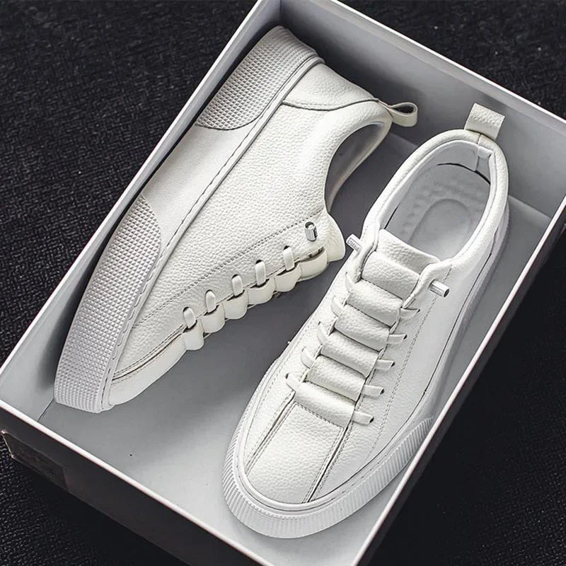 White Sneakers for Men  Fashion Casual Lace Up Round Toe Flat mens Running Sport Shoes Zapatillas Deportivas Hombre 2024