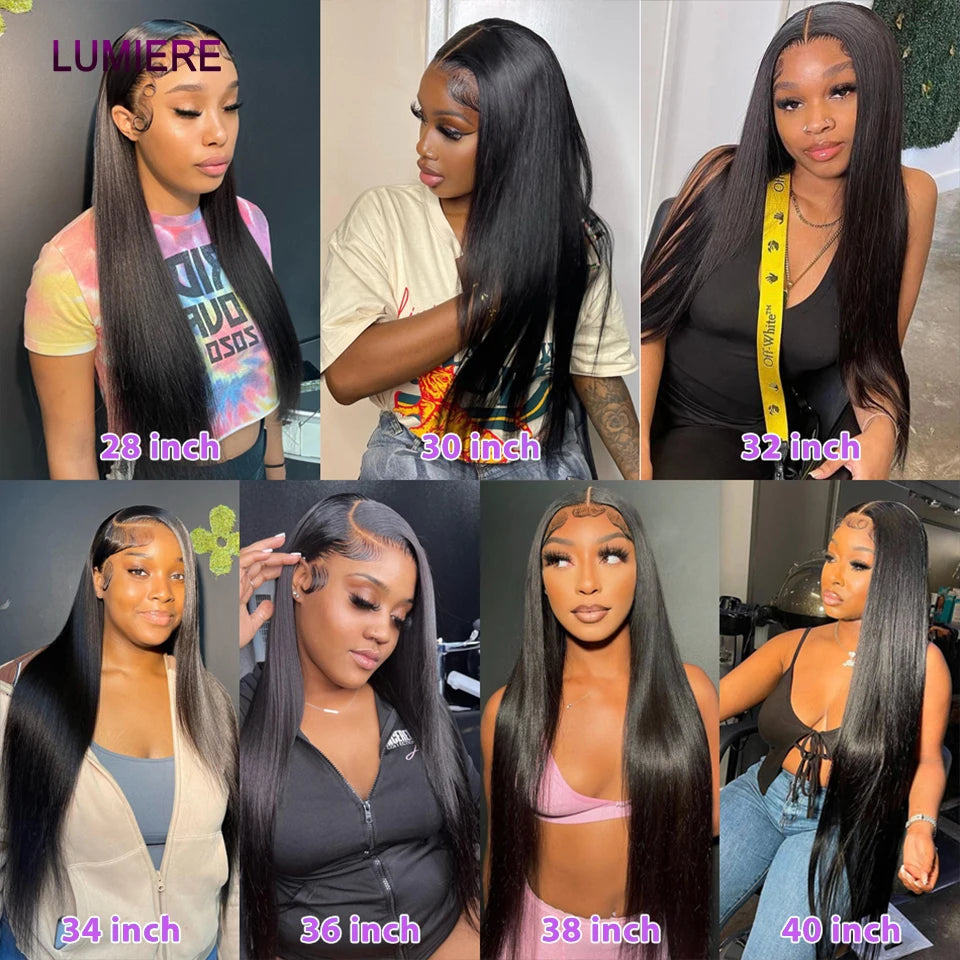 38 40 Inch Bone Straight 100% Virgin Unprocessed Human Hair Bundles Deal Raw Hair Extensions Brazilian Natural Black Wholesale