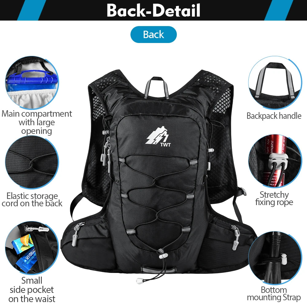 20L Ultra Lightweight Hydration Vest with 2L Water Bladder for Outdoor Hiking Cycling Marathon Outdoor Mountaineering Backpack