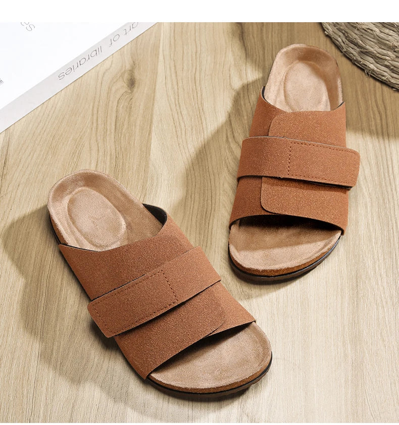 Brand Men Women Sandals Summer Designer Couple Cork Clogs Sandals Luxury Classic Unisex Mules Beach Slide With Adjustable Buckle