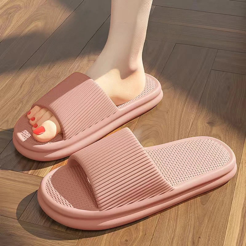 Brand Couple Home Simple Slippers EVA Soft Sole Light Slippers Bathroom Non-slip Slides Men's Outdoor Sandals Zapatillas De Casa