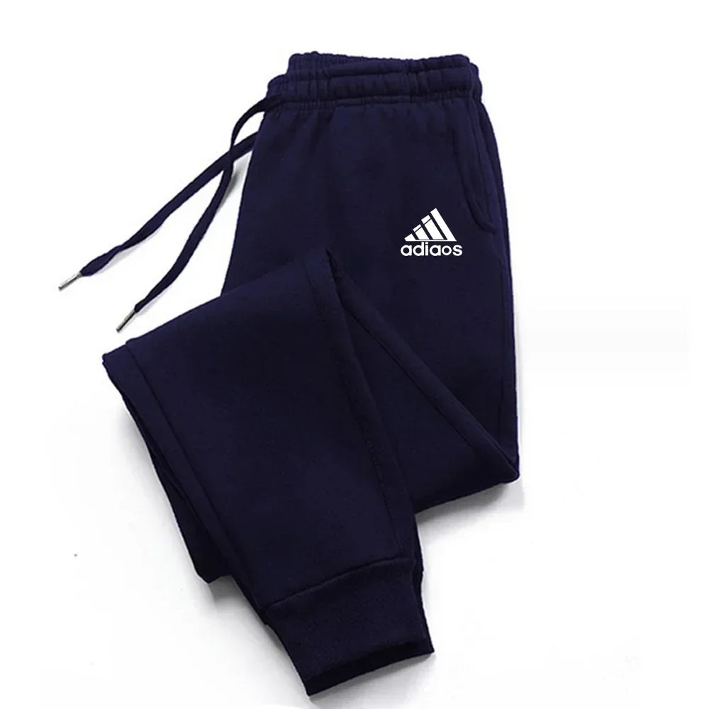 Men's running pants for autumn and winter 2025, Harajuku casual street pants, casual and fashionable fitness sportswear pants