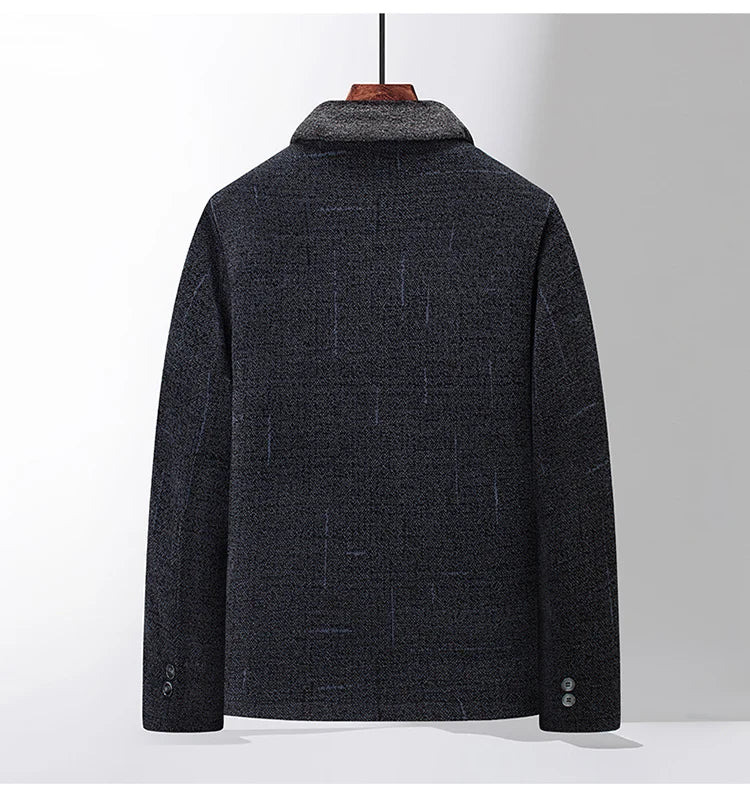 2026 Men Woolen Coats Men's business Casual Trench Coat Winter Coat with wool inner Man Autumn and Winter Wool Coat for Men