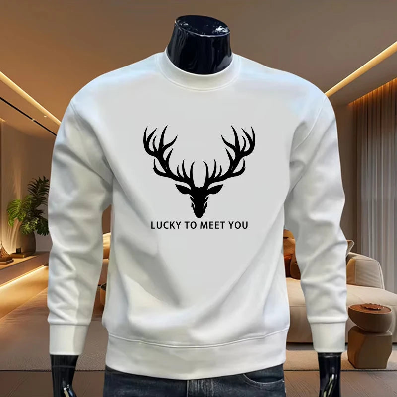 2026 New Arrival Men's Sweatshirt Spring Autumn Daily Casual Fashion O-neck Hoodie Male Home Outdoor Comfort Long Sleeve Tops