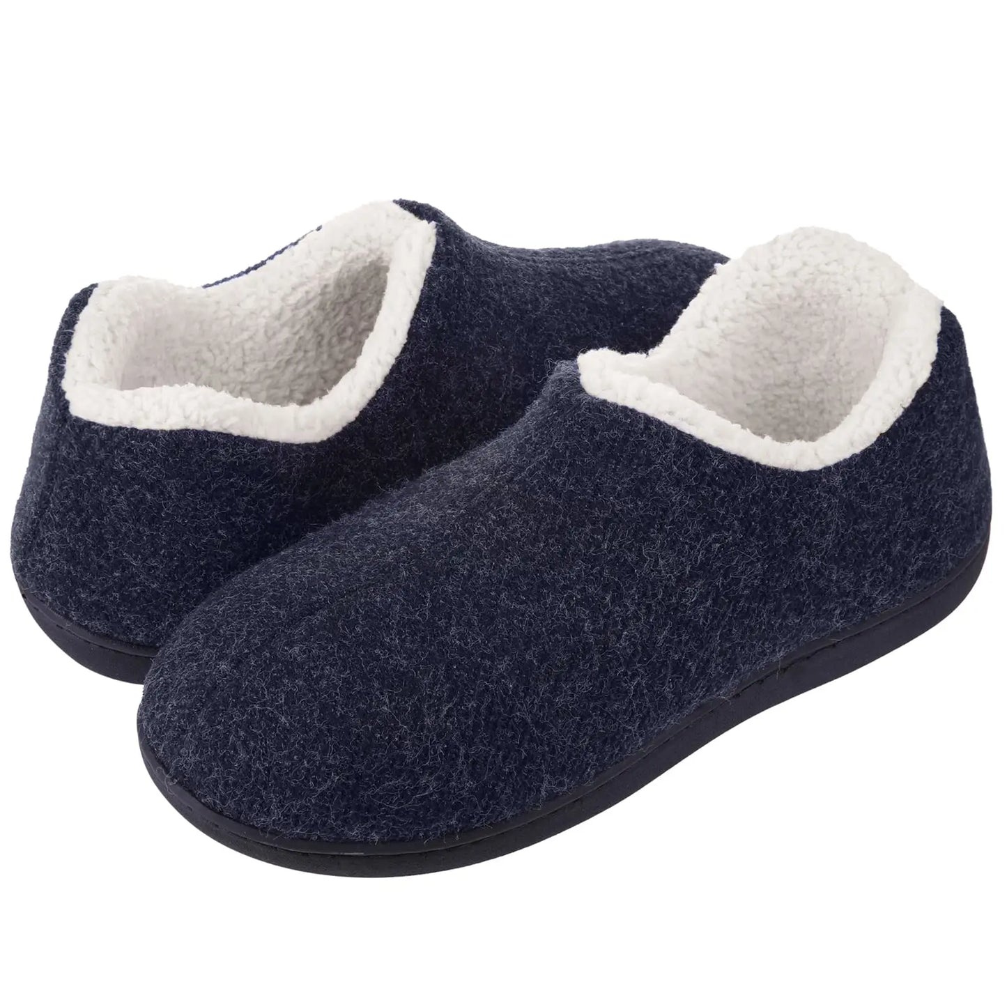 Evshine Women's Cozy Cotton Slippers Winter Warm Faux Fleece House Shoes Indoor Non-slip Memory Foam Slipper Casual Furry Slides