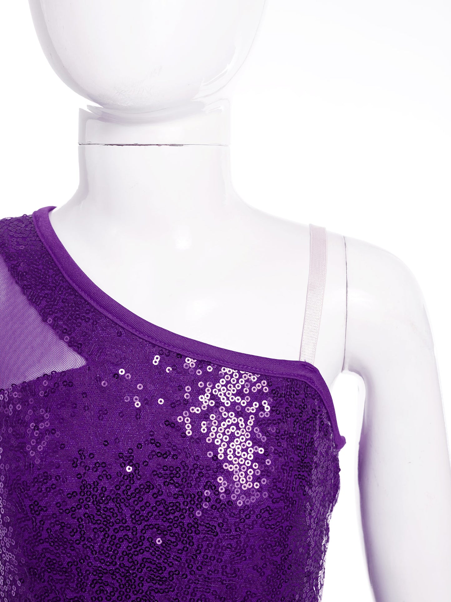 Kids Girls Dance Dresses Latin Jazz Modern Dance Show Costume Sequin Long Sleeve Crop Tops and Skirted Culottes Cheer Dancewear
