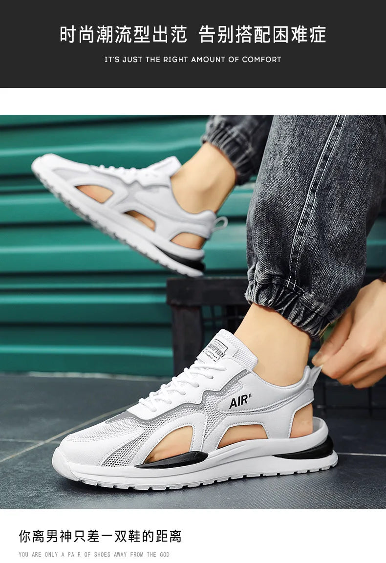 Men Sports Sandals Breathable Mesh Beach Shoe Outdoor Non-slip Sneakers Fashion Casual Shoes Luxury Sandals Zapatillas De Hombre