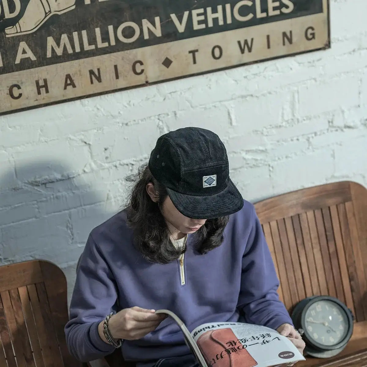 Non Stock 5 Panel Corduroy Hat with Snap Closure Baseball Cap Hip Hop Biker Board Cap BAZAARHUBO