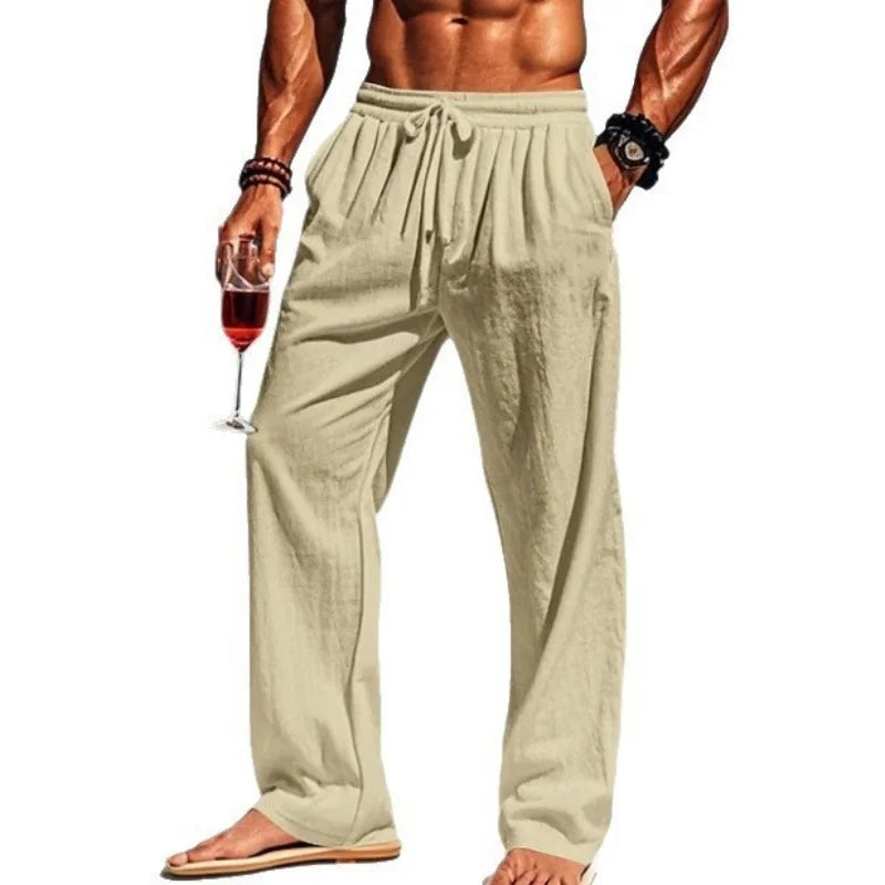 Summer Pants for Men Mens Linen Pants Mens Summer Elastic Waist Elastic Waist Pants Summer Pants Men Pants Men 2025 Mens Summer