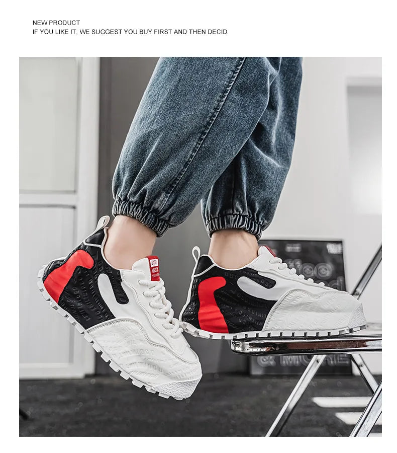 Fashion brand tenis men casual faux leather sneakers male wedged shoes new spring summer breathable trainers man gym run shoes