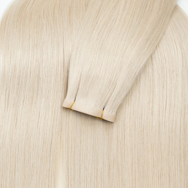 Long Flat Weft Invisible Tape Bundles Human Hair PU Skin Weft Hair Extension Injected Seamless & Glueless Tape On Hair Weft