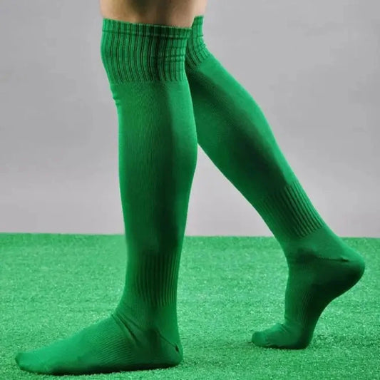 Football Socks Men'S Sports Soccer Socks Solid Color Over Knee Socks Casual Breathable Socks Men'S Training Socks Ball Socks