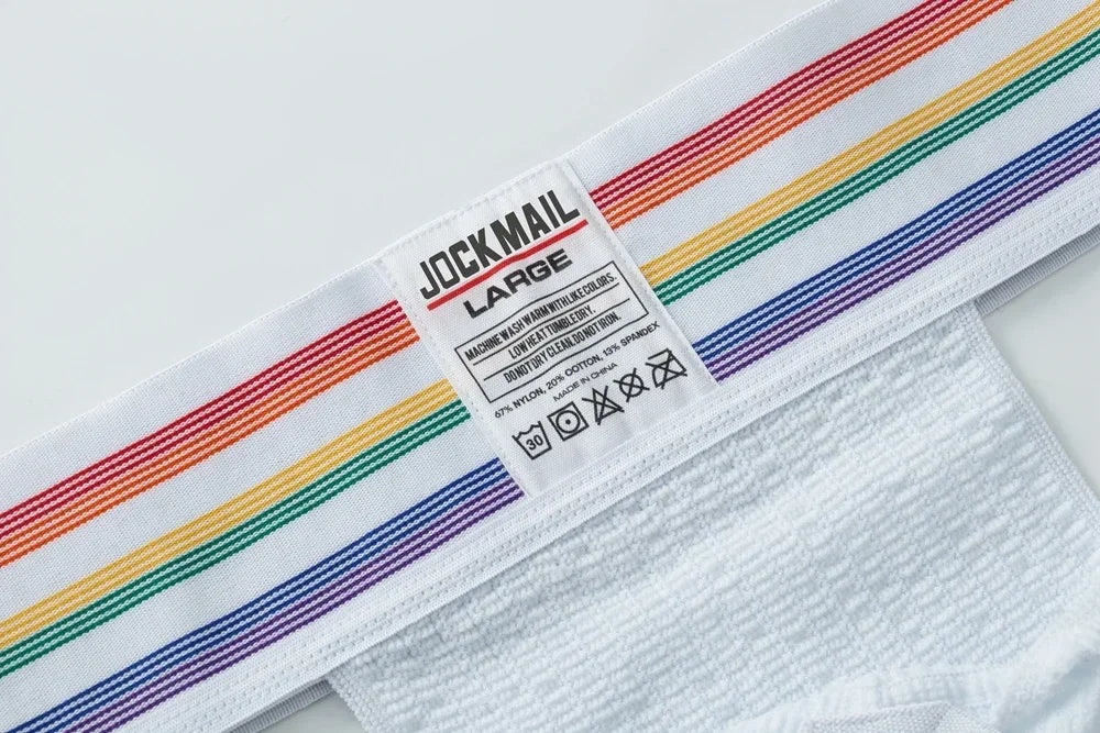 JOCKMAIL Men Athletic Supporters Jockstrap Thongs Mens Underwear  Underpants Bikini  3" Elastic Waistband  Hombre Panties