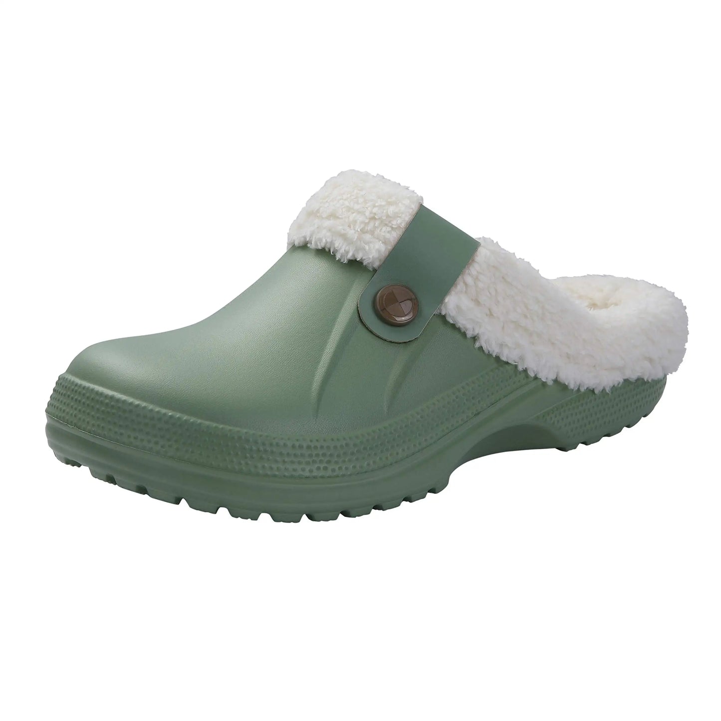 Crestar New Home Warm Slippers For Women Men Winter Soft Plush Slippers Female Clogs Outdoor Waterproof Non-slip Cotton Slippers