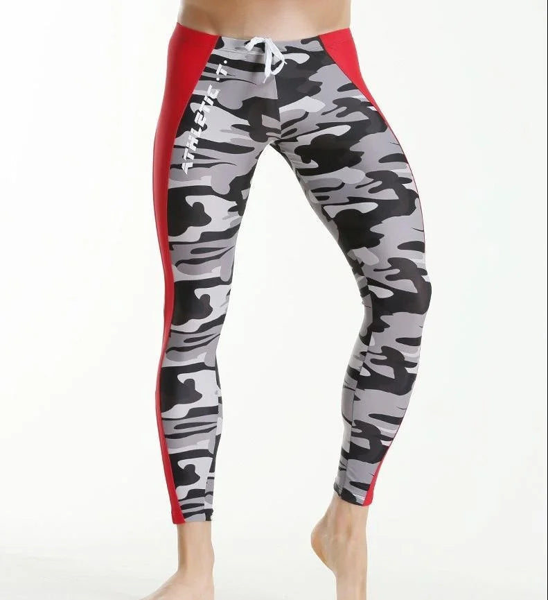 Running Tights for Men Sports Trousers Compression Camouflage Athletic Pants Workout Leggings