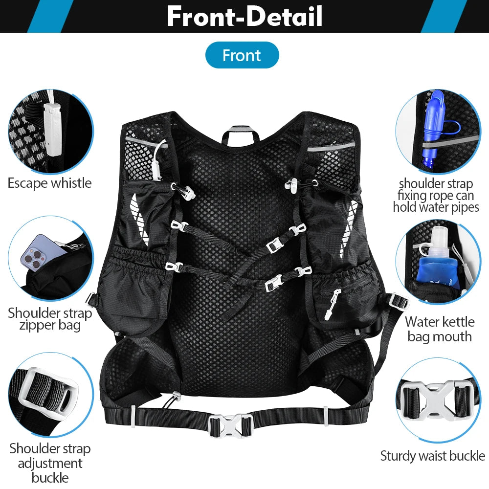 20L Ultra Lightweight Hydration Vest with 2L Water Bladder for Outdoor Hiking Cycling Marathon Outdoor Mountaineering Backpack