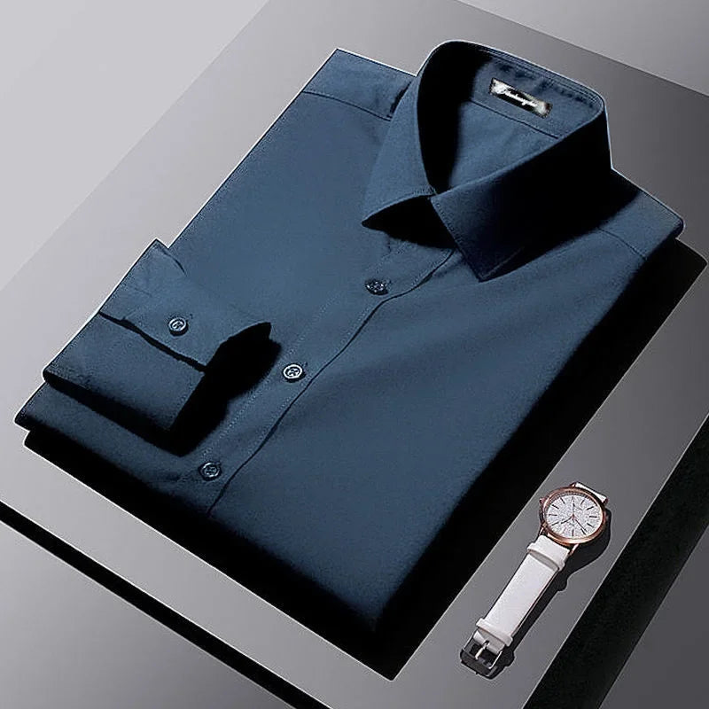 Red Men's Shirt Long Sleeve Slim Fit Business Suit Shirt Best Man Men's Large ropa clothing shirts for men