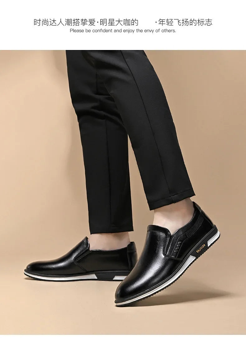 Leather Shoes Men Loafers Shoes 2026 Spring Summer Men Breathable Outdoor Casual Footwear Business Formal Single Shoes Sneakers
