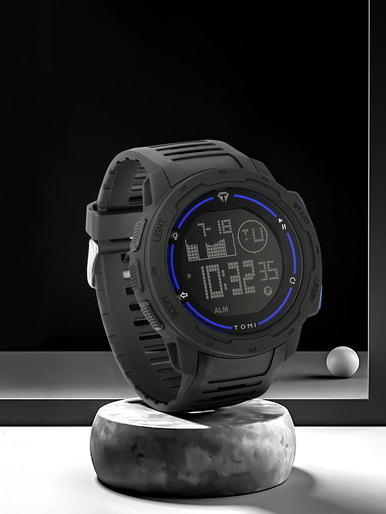 TOMI Sports Watch Digital Watch Multi functional Waterproof Stop Watch Student Sports Electronic Watch Children's Gift