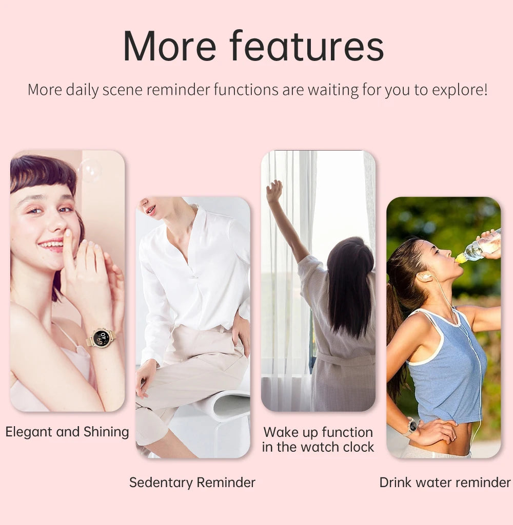 SmartWatch Women Bluetooth Call Smart Watches HD Large Screen Watches Multi-sport Mode Heart Rate Monitoring Strong Battery Life