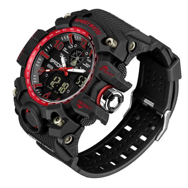 SANDA 3169 Top Brand Sports Men's Watches Military Quartz Watch Man Waterproof Wristwatch for Men Clock shock relogios masculino