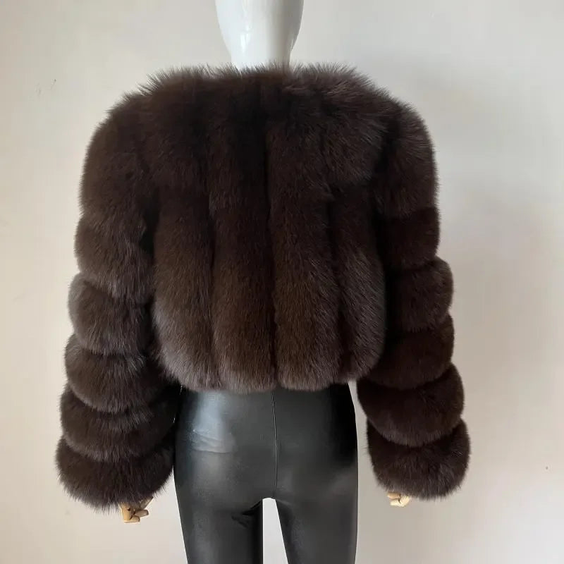 Faux Fox Fur Coat V-Neck Winter Woman Long Sleeve Warm Winter Coat Women Fashion Luxury New Fur Jacket Teddy Chic Outwear 2024