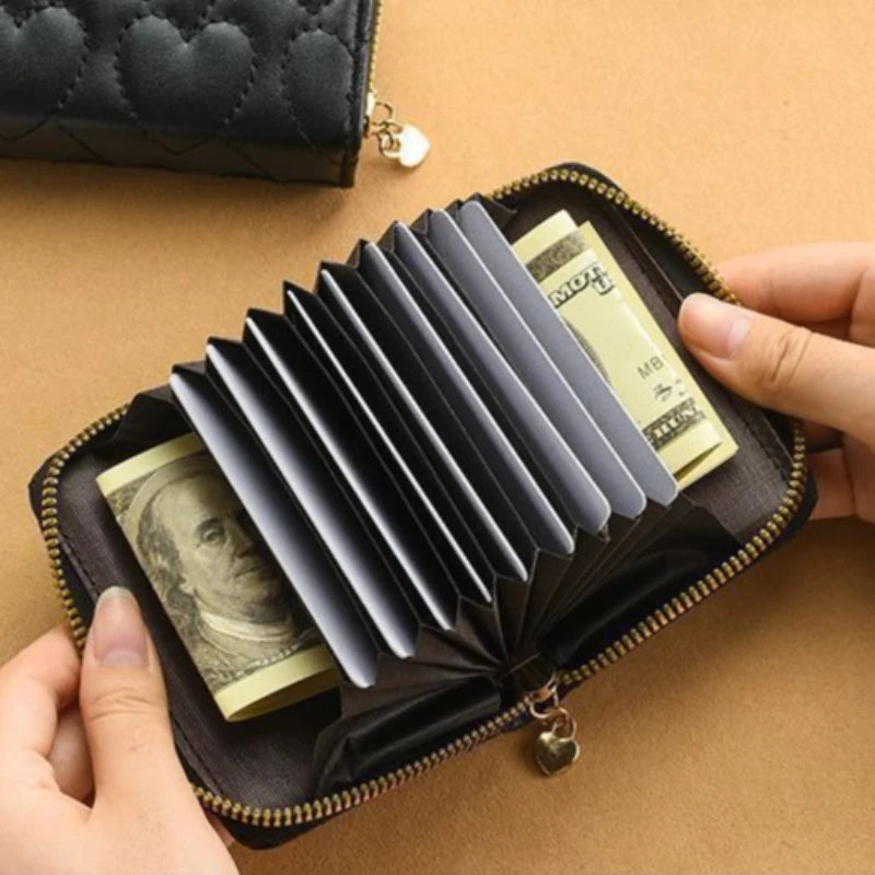 Women Wallets Short Pu Leather Zipper Purses Multi Card Slots Large Capacity Money Bag for Women Coin Card Holders Dropshipping