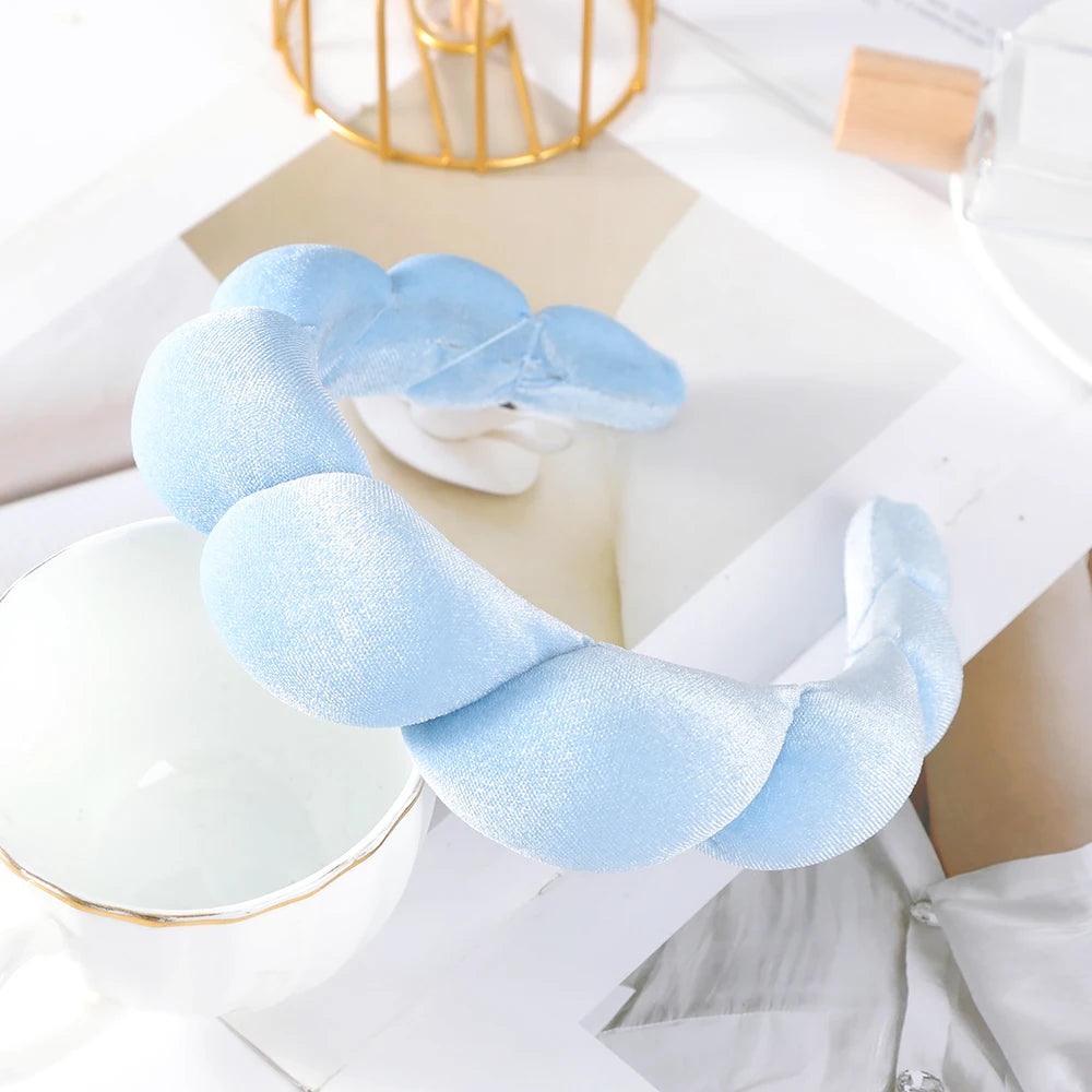 Fashion Padded Headbands for Women Wide Bezel Hairbands Thick Velvet Hair Hoop Girls Sponge Non-slip Hairband Hair Accessories BAZAARHUBO