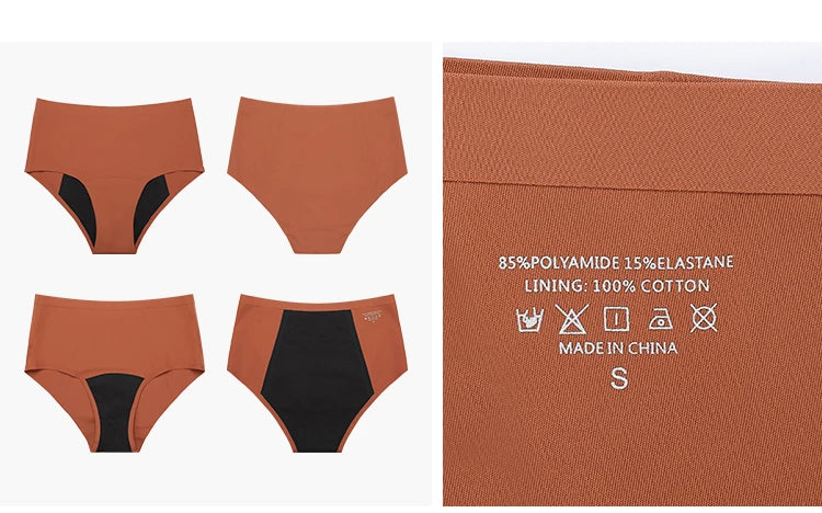 Hot Sale Mid-Rise Seamless Menstrual Period Panties 4 Layers Absorbent Leak Proof Culotte Lengthened Menstrual Panties
