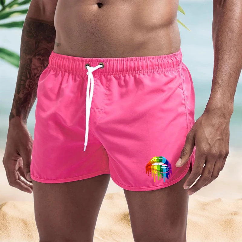 Summer Men's Swimwear Shorts Beachwear Sexy Swim Trunks Men Swimsuit Low Waist Breathable Beach Surfing