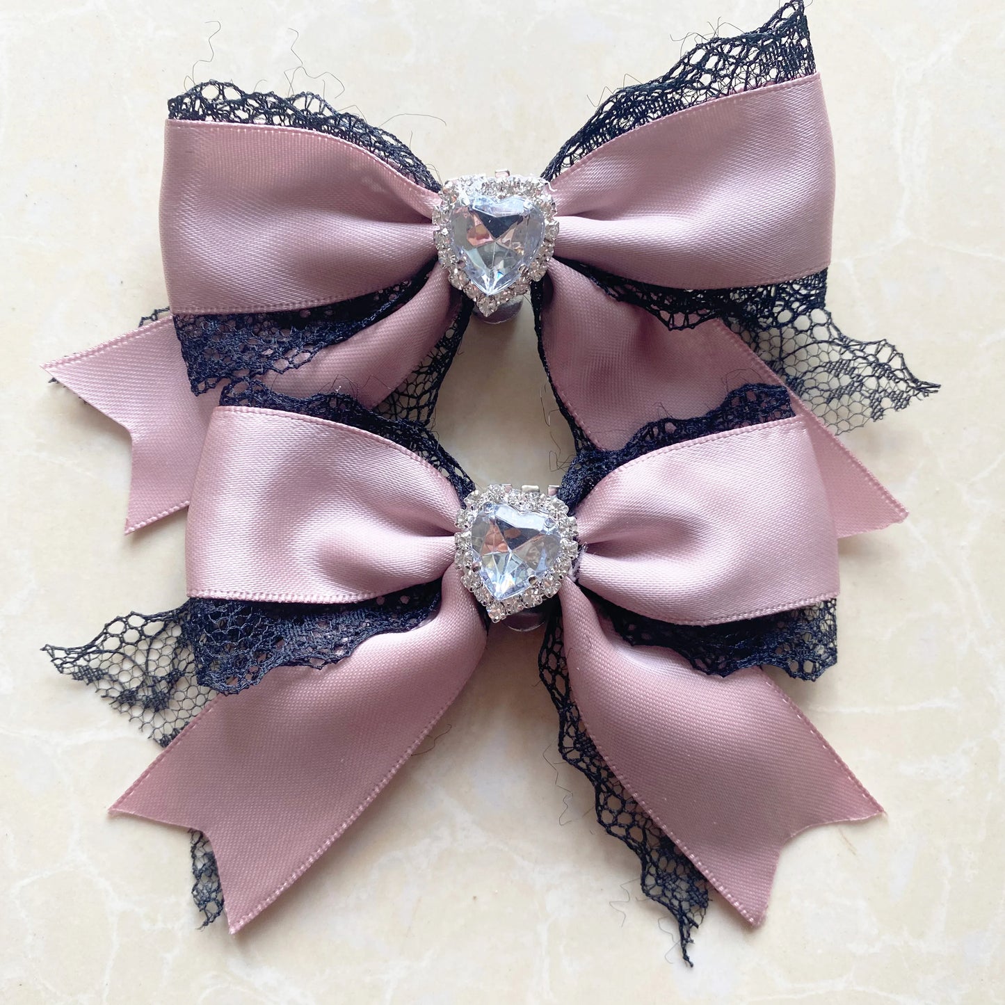 [1 pair]Lolita Lace Charms for Shoes Buckles for Women's Shoes Heart Bog Bow Shoe Decoration Supplies Girl Accessories for Women