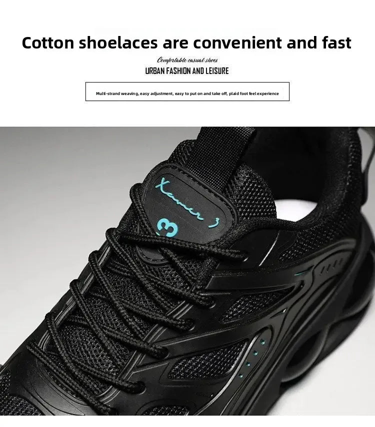 Spring Hot Sale Of The Season Men's Dad Shoes Fashionable Breathable Lightweight Air Cushion Shock Absorption Thick Bottom Simpl