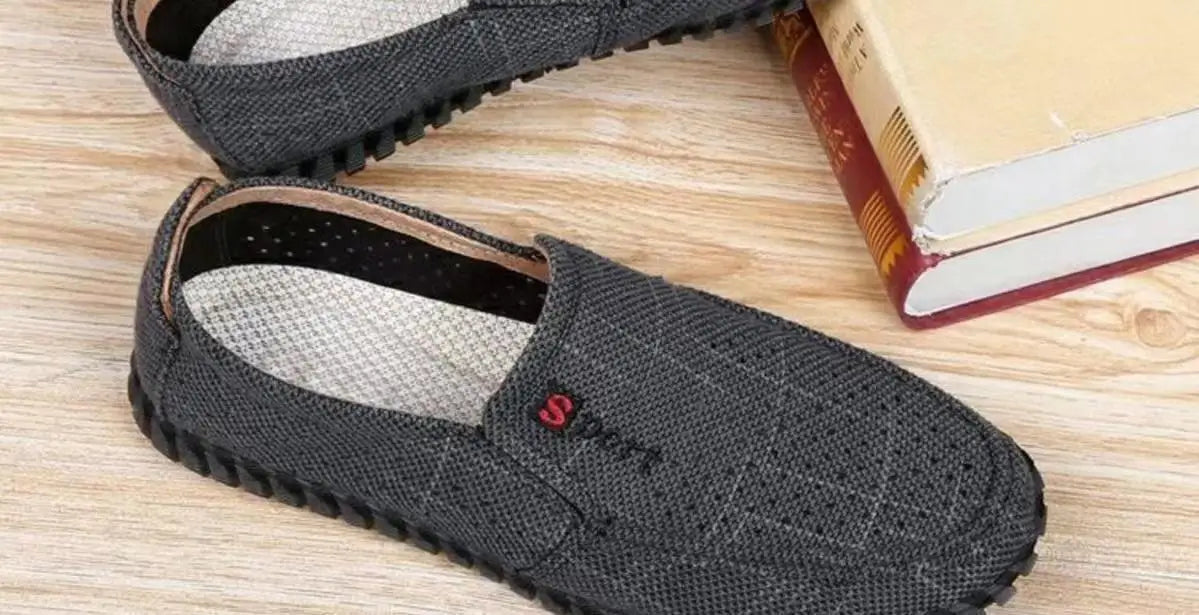 Men's Mesh Shoes Summer Hollow Out Breathable Casual Shoes Large Size Oxfords Bottom Work Shoes Soft Comfort  Flats Male Sneaker